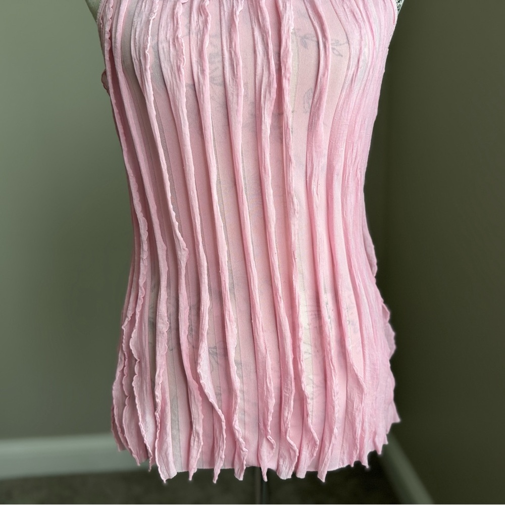 Vintage 90s Deb Pink Frilly Camisole - Picture 3 of 7